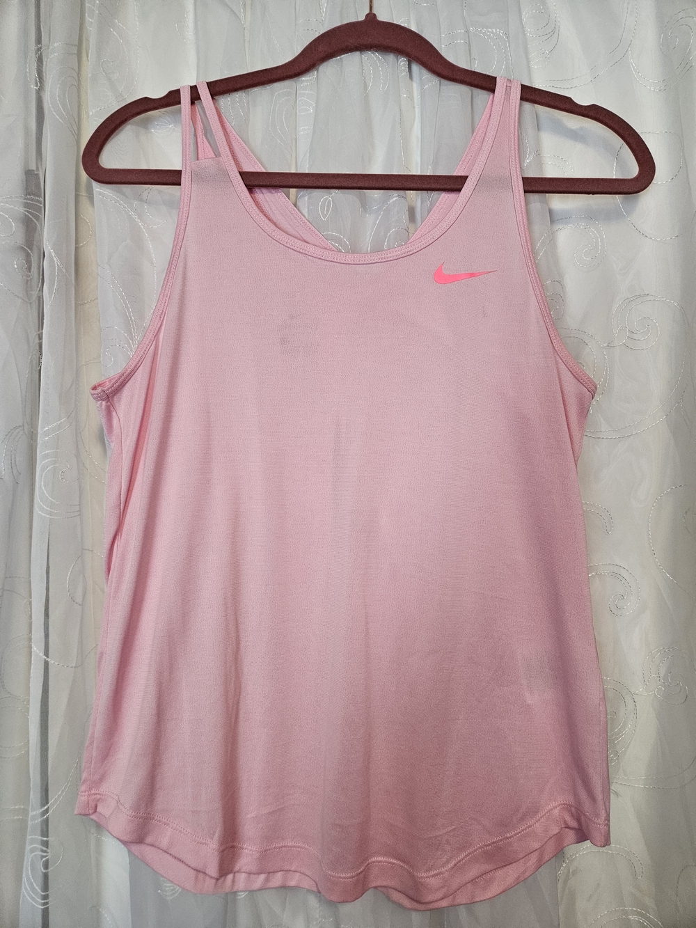 Nike Light Pink Women's Double-Strap Athletic Tank